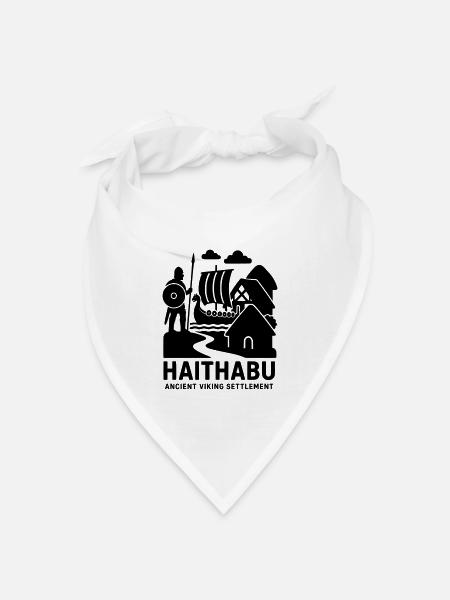 haithabu wikinger dorf - Bandana Dreieckstuch - Weiß