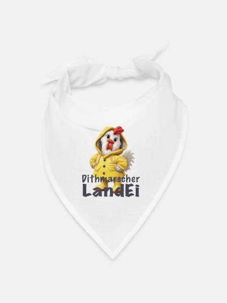 Dithmarscher Landei Regenmantel - Bandana Dreieckstuch - Weiß