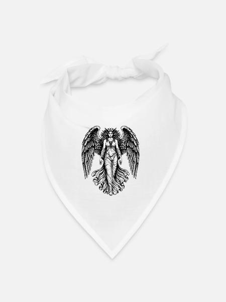 Lilith, gefallener Engel - Bandana Dreieckstuch - Weiß