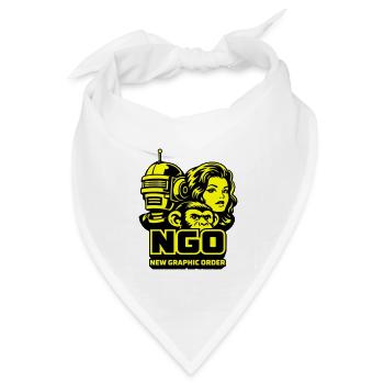 NGO Neon Pop Retro Portraits - Bandana Dreieckstuch - Weiß - Vorne