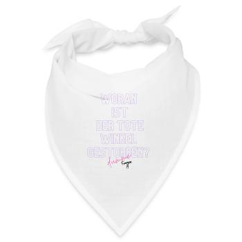 Woran ist der Tote Winkel gestorben? Neon - Bandana Dreieckstuch - Weiß - Vorne