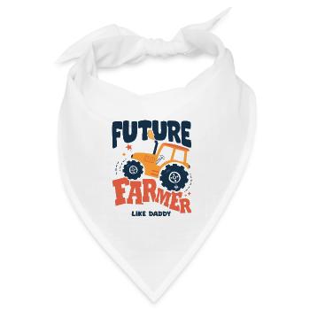 Zukünftiger Bauer wie Daddy Baby Traktor - Bandana Dreieckstuch - Weiß - Vorne