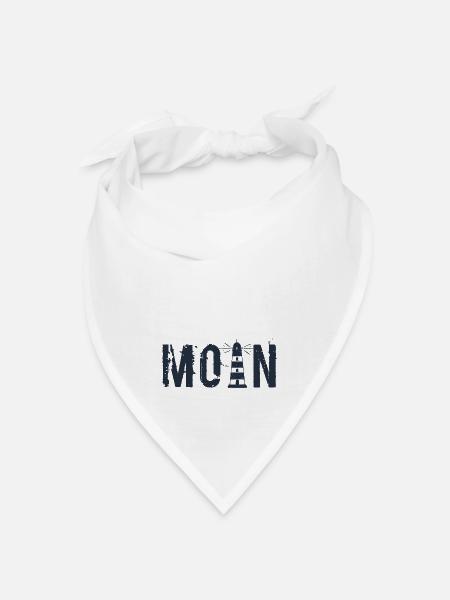 Moin - Leuchtturm - Bandana Dreieckstuch - Weiß