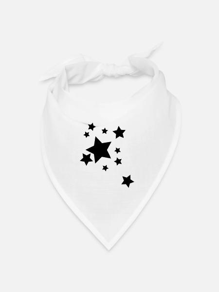 Full of Stars 1 - Bandana Dreieckstuch - Weiß