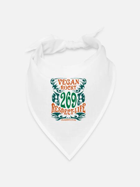VEGAN TRIBAL - Bandana Dreieckstuch - Weiß