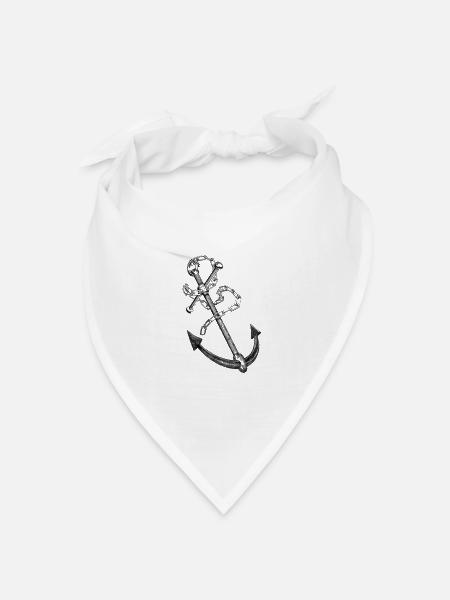 Anker - Bandana Dreieckstuch - Weiß