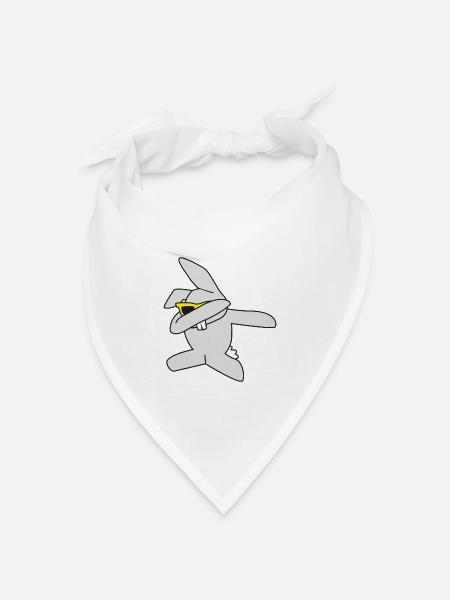 Dabbing Osterhase - Bandana Dreieckstuch - Weiß