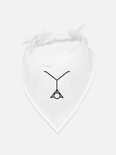 Strichmännchen - Bandana Dreieckstuch - Weiß