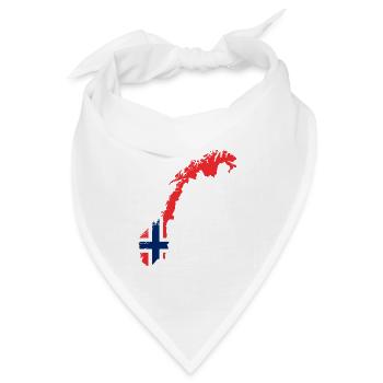 Norwegen Norway - Bandana Dreieckstuch - Weiß - Vorne