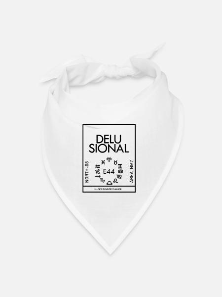 DELUSIONAL - Bandana Dreieckstuch - Weiß