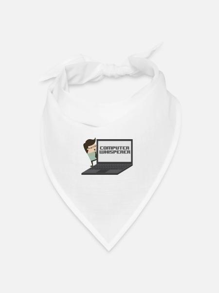 Computer Whisperer - Computer Nerd und Versteher. - Bandana Dreieckstuch - Weiß