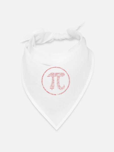 Pi - Pi Day - rot - Bandana Dreieckstuch - Weiß