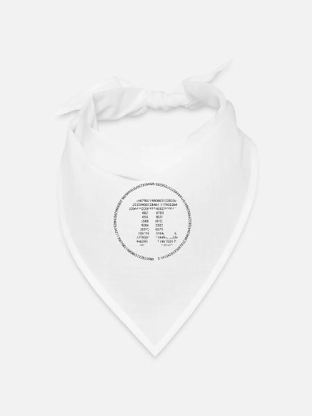 Pi - Pi Day - schwarz - Bandana Dreieckstuch - Weiß