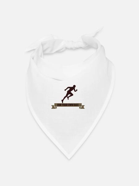 RUN YOUR OWN RACE - Bandana Dreieckstuch - Weiß