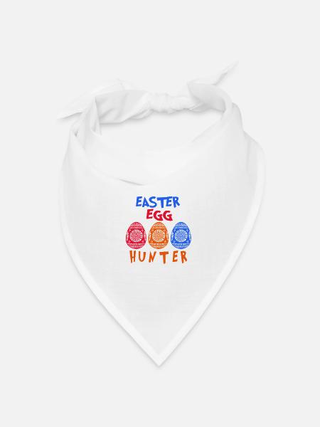 Osterei Jäger - Bandana Dreieckstuch - Weiß