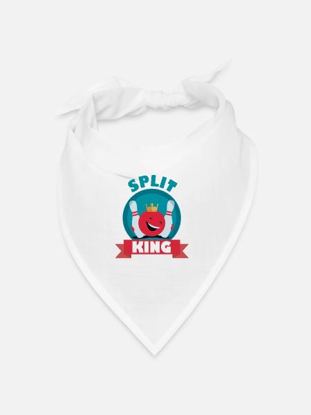 Split King Split Happens Bowling König Team Fun - Bandana Dreieckstuch - Weiß