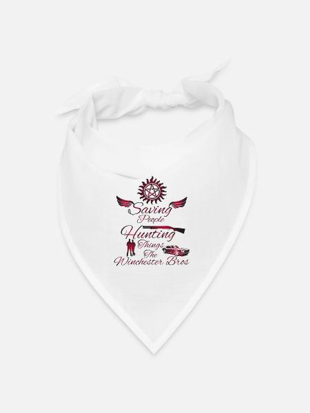 Supernatural - Bandana Dreieckstuch - Weiß