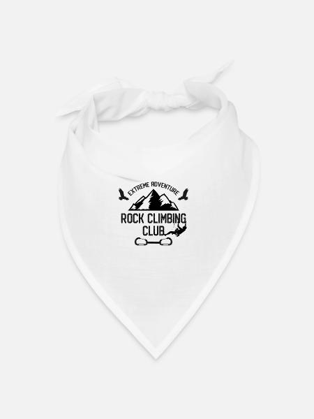 Rock Climbing Club - Klettern & Bouldern T-Shirt - Bandana Dreieckstuch - Weiß