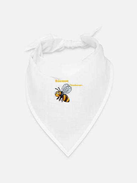 Bienen Flüsterer - Bandana Dreieckstuch - Weiß