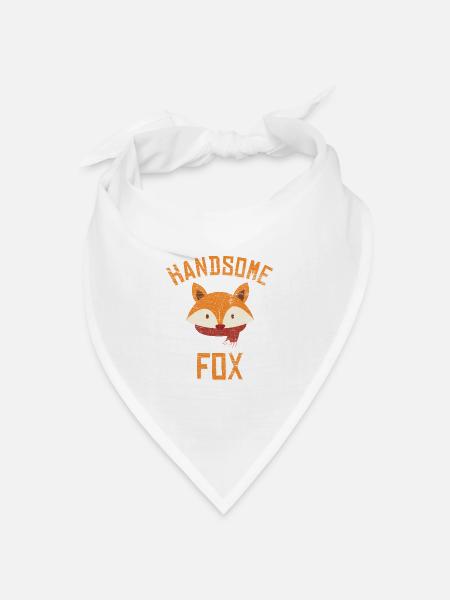 Fuchs Tier Geschenke orange schlau vintage Spaß - Bandana Dreieckstuch - Weiß