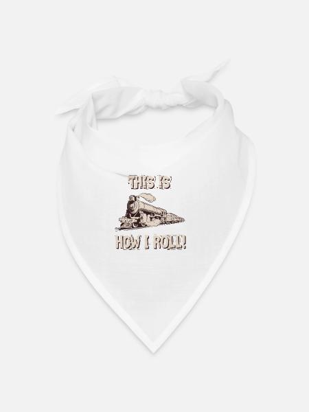Eisenbahn Narr Verrückt Opa - Zug Liebhaber Shirt - Bandana Dreieckstuch - Weiß