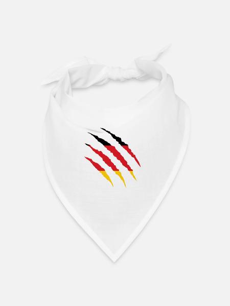 Deutschland WM Fußball Nationalmannschaft Geschenk - Bandana Dreieckstuch - Weiß