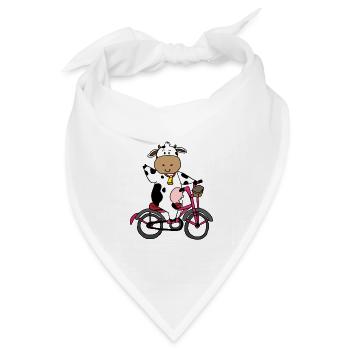 Tiermotiv Shirt Kindershirt Tiere Cartoon Geschenk - Bandana Dreieckstuch - Weiß - Vorne
