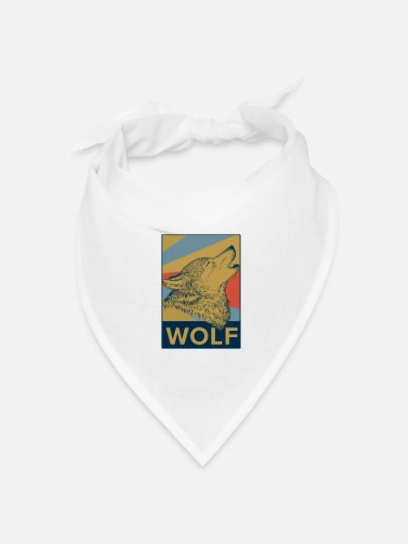 Wolf Schaf Geschenk Tier Raubtier bunt Werwolf - Bandana Dreieckstuch - Weiß