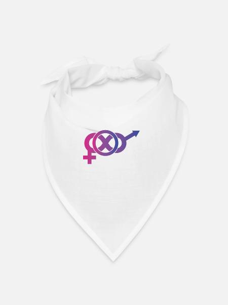 Bisexuell T-Shirt - Bisexuell - Bi - LGBT - CSD - Bandana Dreieckstuch - Weiß