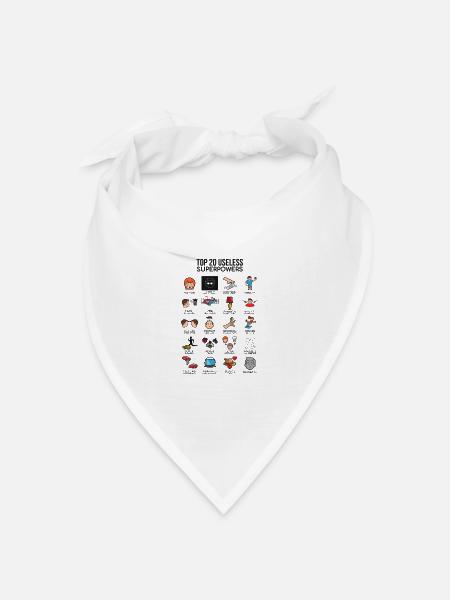 20 unnötige Superkräfte Geschenk - Bandana Dreieckstuch - Weiß