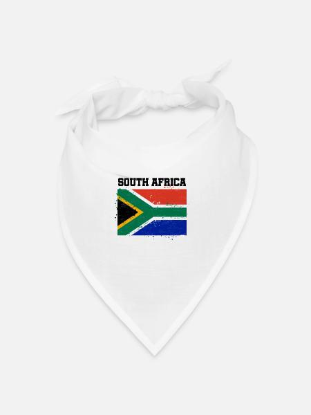 Südafrika - Bandana Dreieckstuch - Weiß