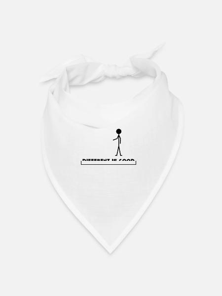 Anders sein ist gut - Bandana Dreieckstuch - Weiß