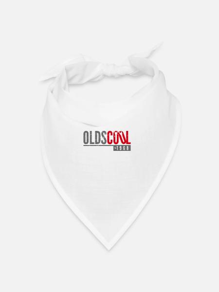Oldscool - 1968 - Super cool lustig Geschenk - Bandana Dreieckstuch - Weiß