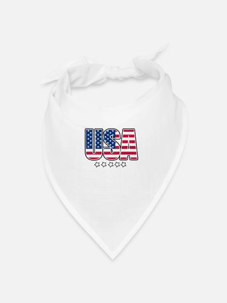 USA - Bandana Dreieckstuch - Weiß