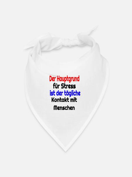 Witziger spruch - Bandana Dreieckstuch - Weiß