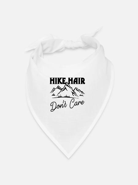 Hike Hair don't care - Bandana Dreieckstuch - Weiß