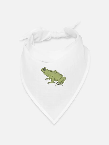 Frosch - Bandana Dreieckstuch - Weiß