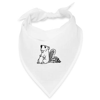 Tier Haustier Tiermotiv Geschenkidee Tiershirt - Bandana Dreieckstuch - Weiß - Vorne