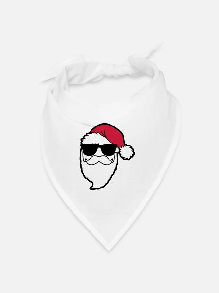 santa_claus_hohoho_4a - Bandana Dreieckstuch - Weiß