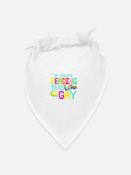 Gay Pride Monat | If You're Reading This I'm Gay - Bandana Dreieckstuch - Weiß