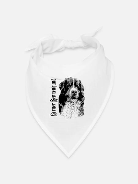 Berner Sennenhund,Großer Hund,hundekopf,Hunde, - Bandana Dreieckstuch - Weiß