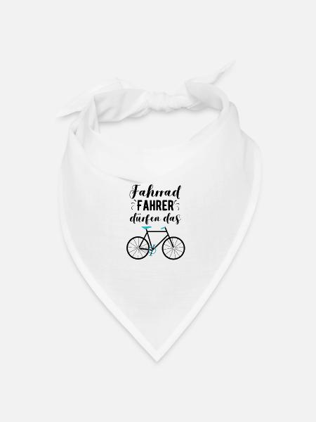 Fahrrad Fahrer dürfen das - Bandana Dreieckstuch - Weiß