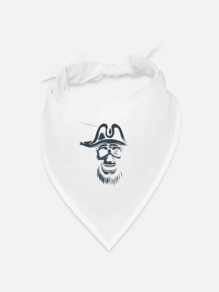 totenkopf gruselig geschenk shirt - Bandana Dreieckstuch - Weiß