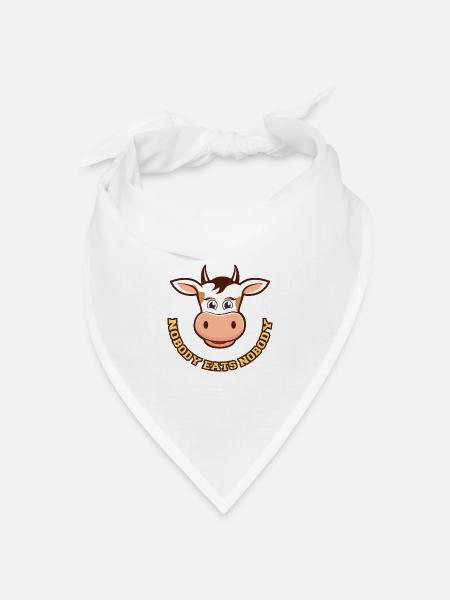 Vegan und gesunde Ernährung - Bandana Dreieckstuch - Weiß
