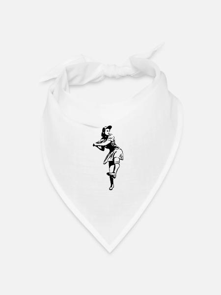 Baseball - Bandana Dreieckstuch - Weiß