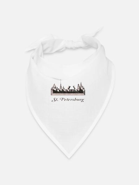 St. Petersburg - Bandana Dreieckstuch - Weiß