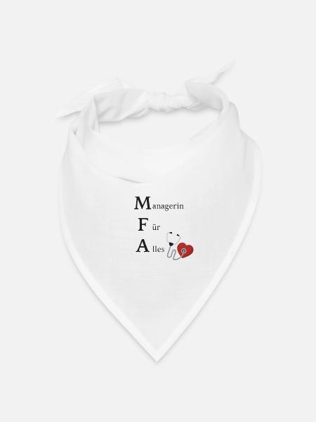 Managerin Für Alles! MFA / Arzthelferin - Bandana Dreieckstuch - Weiß