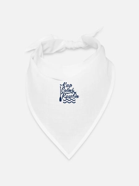 Rowing Rudern Rudersport Ruderer Ruderboot - Bandana Dreieckstuch - Weiß