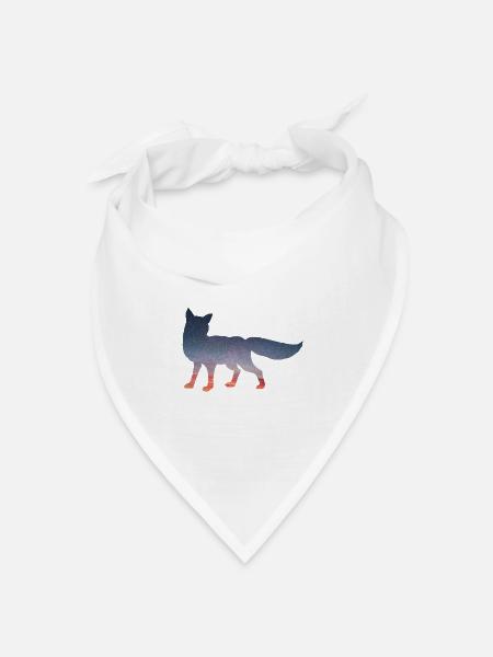 Space Fox - Bandana Dreieckstuch - Weiß