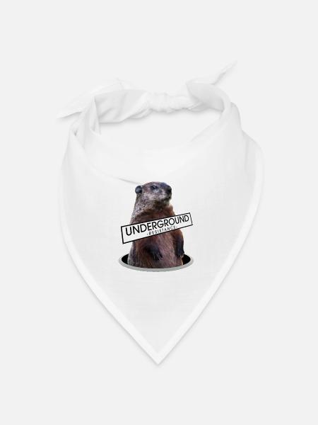 Underground Resistance - Murmeltier - Bandana Dreieckstuch - Weiß